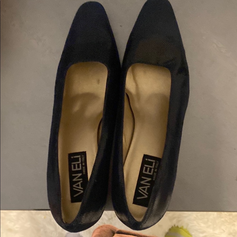 Vaneli Black Flats Timeless Slip-On Design